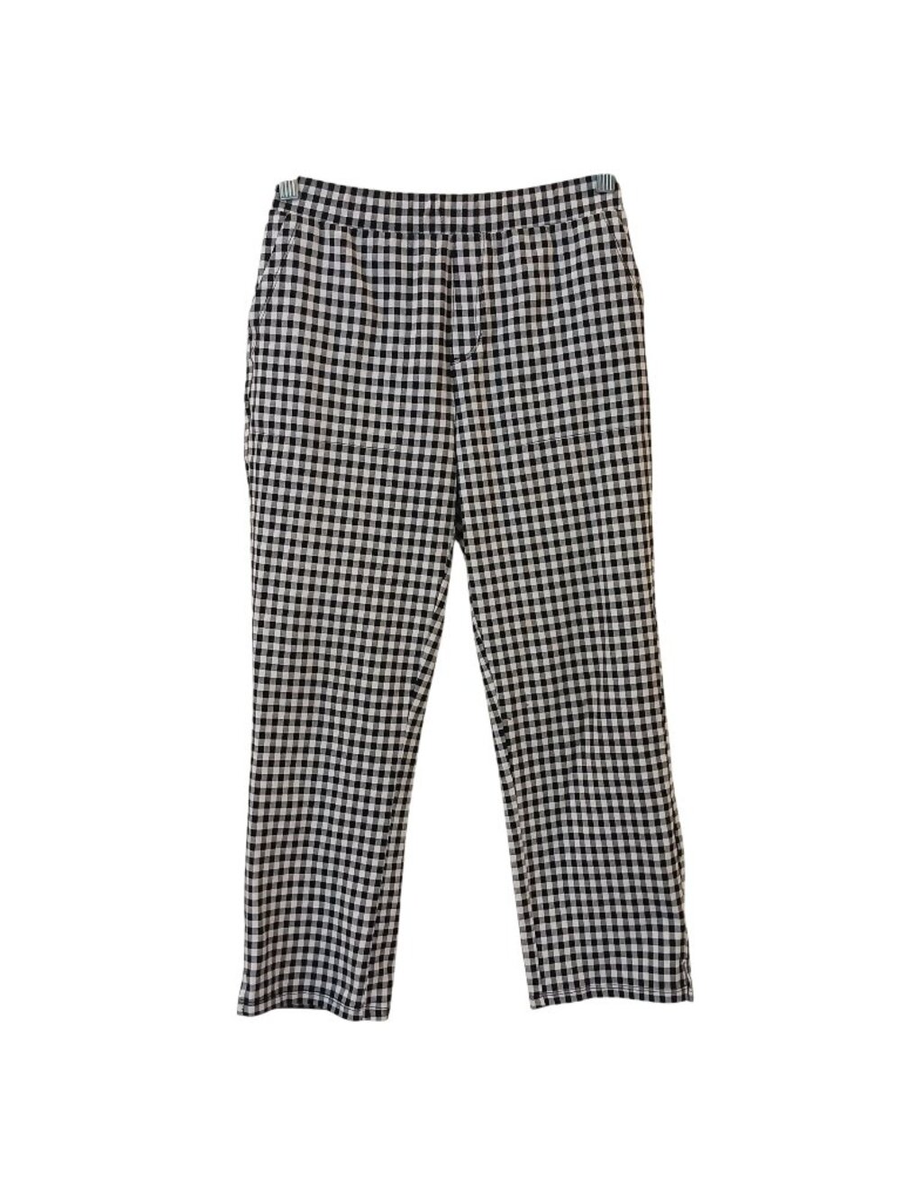 Susan Graver Weekend Black & White Gingham PullOn Pants XXSP #D-37